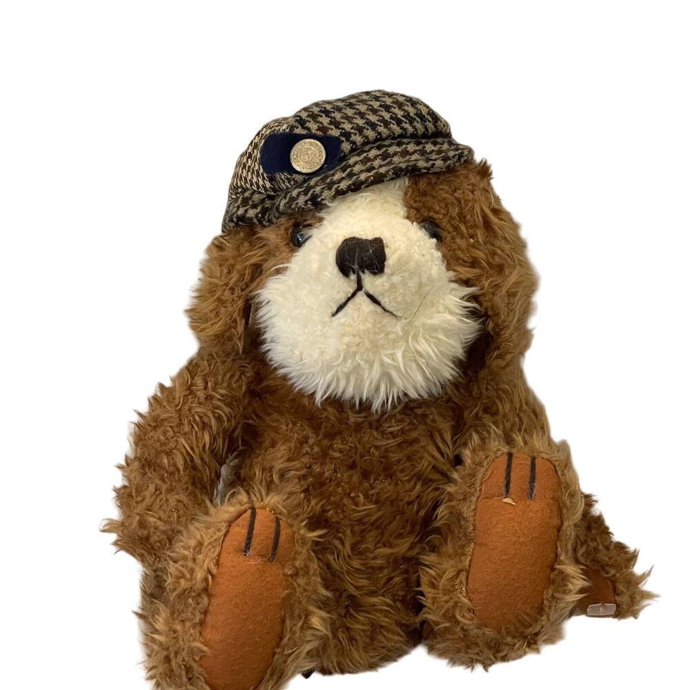 Pickford Bears Augie Dog of Friendship Brass Button 8" Plush Collectible